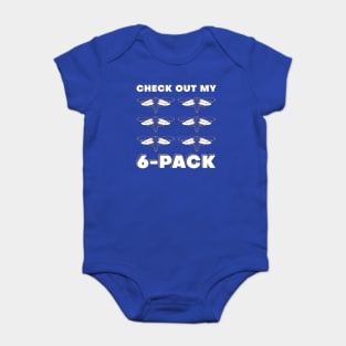 Check Out My Six Pack Cicada Minimalist Pun Hilarious Design product Baby Bodysuit
